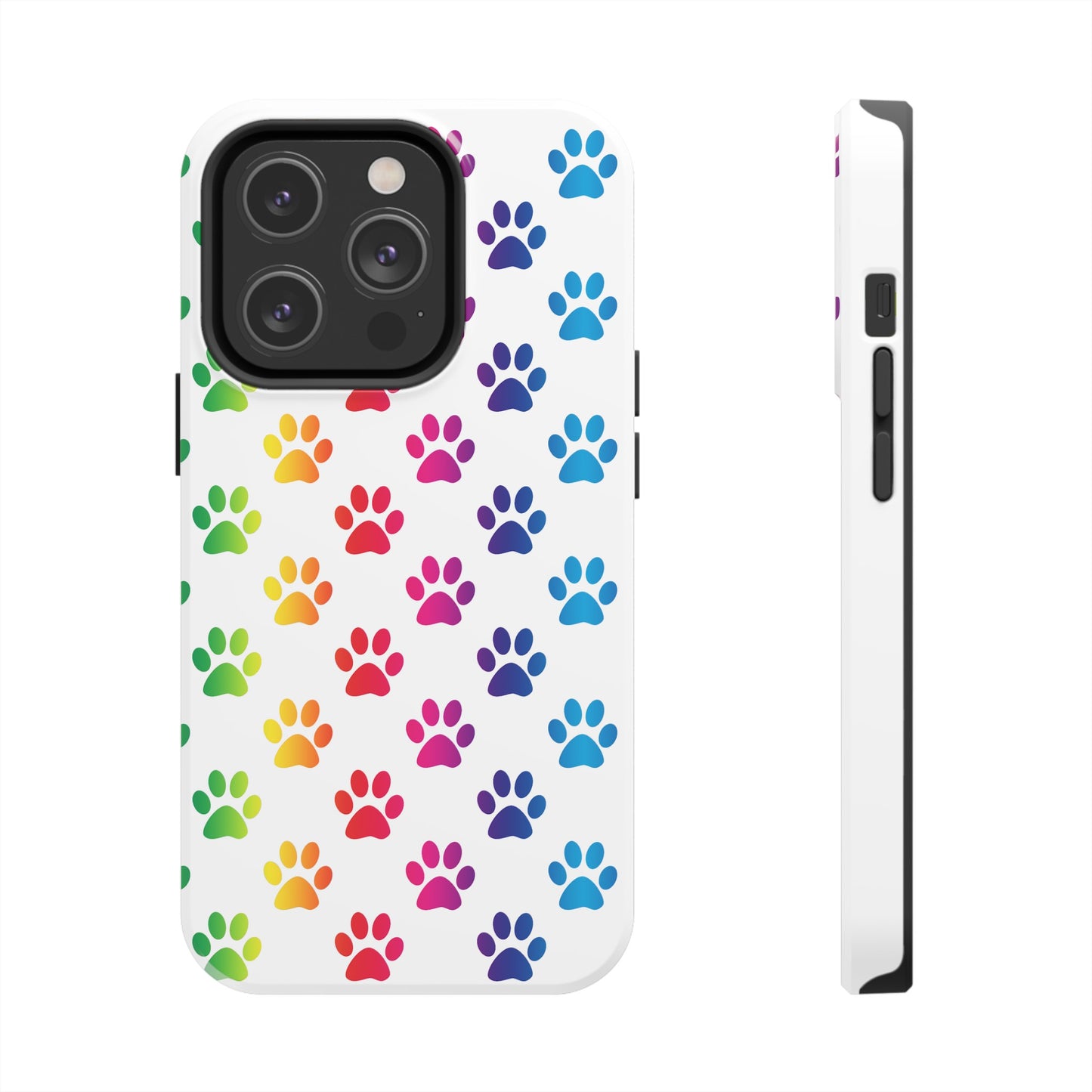 Rainbow Paw Print Pride Tough Phone Cases
