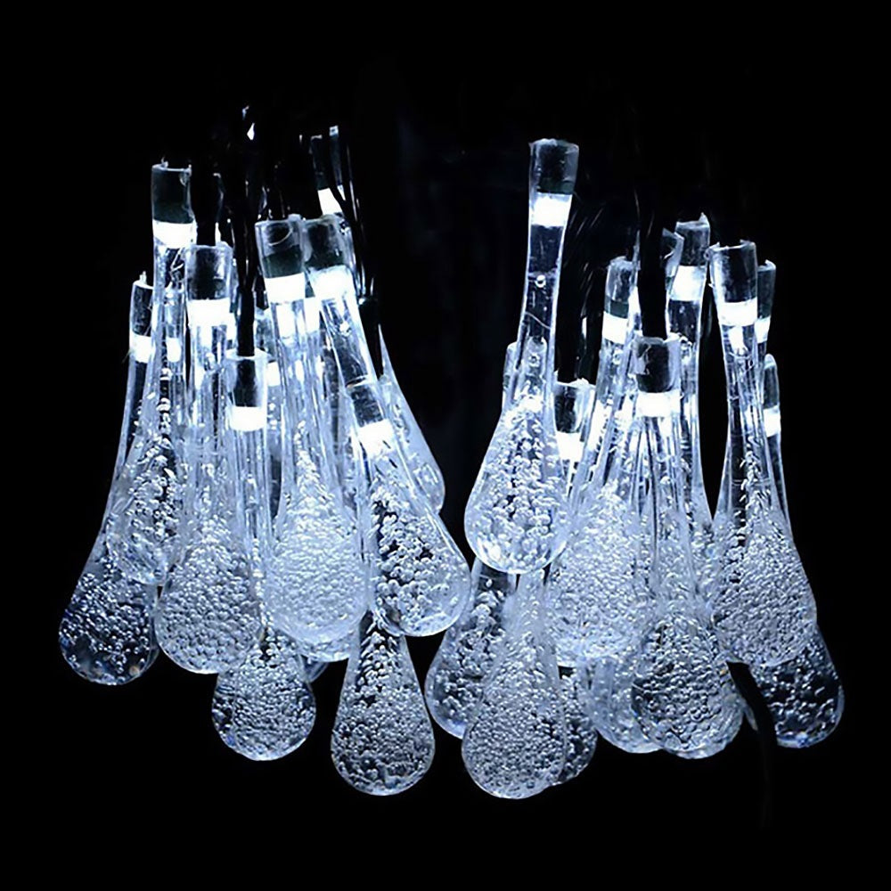 Solar Outdoor Water Drop Fairy LED Lights