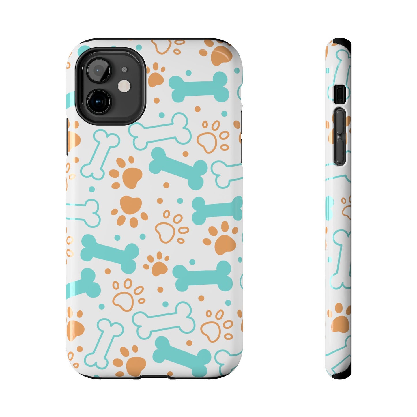 Dog Bones Paw Print Tough Phone Cases