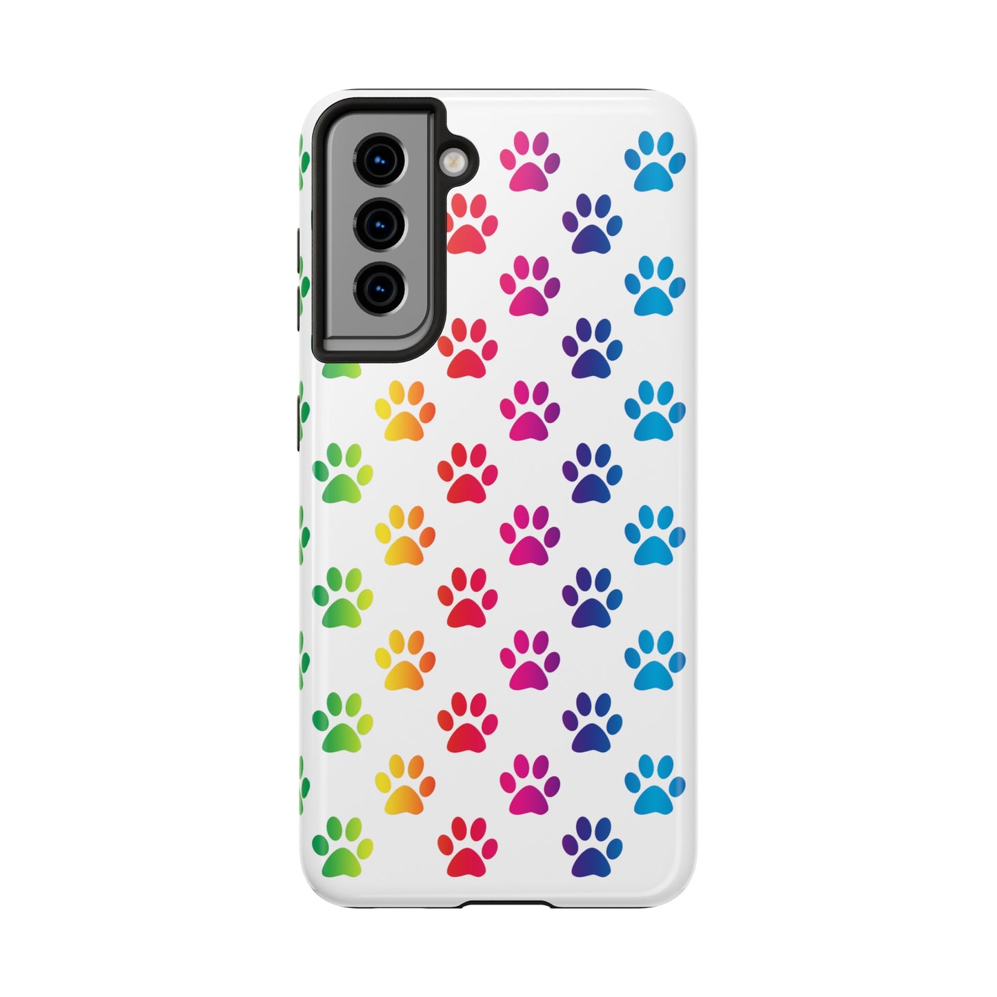 Rainbow Paw Print Pride Tough Phone Cases