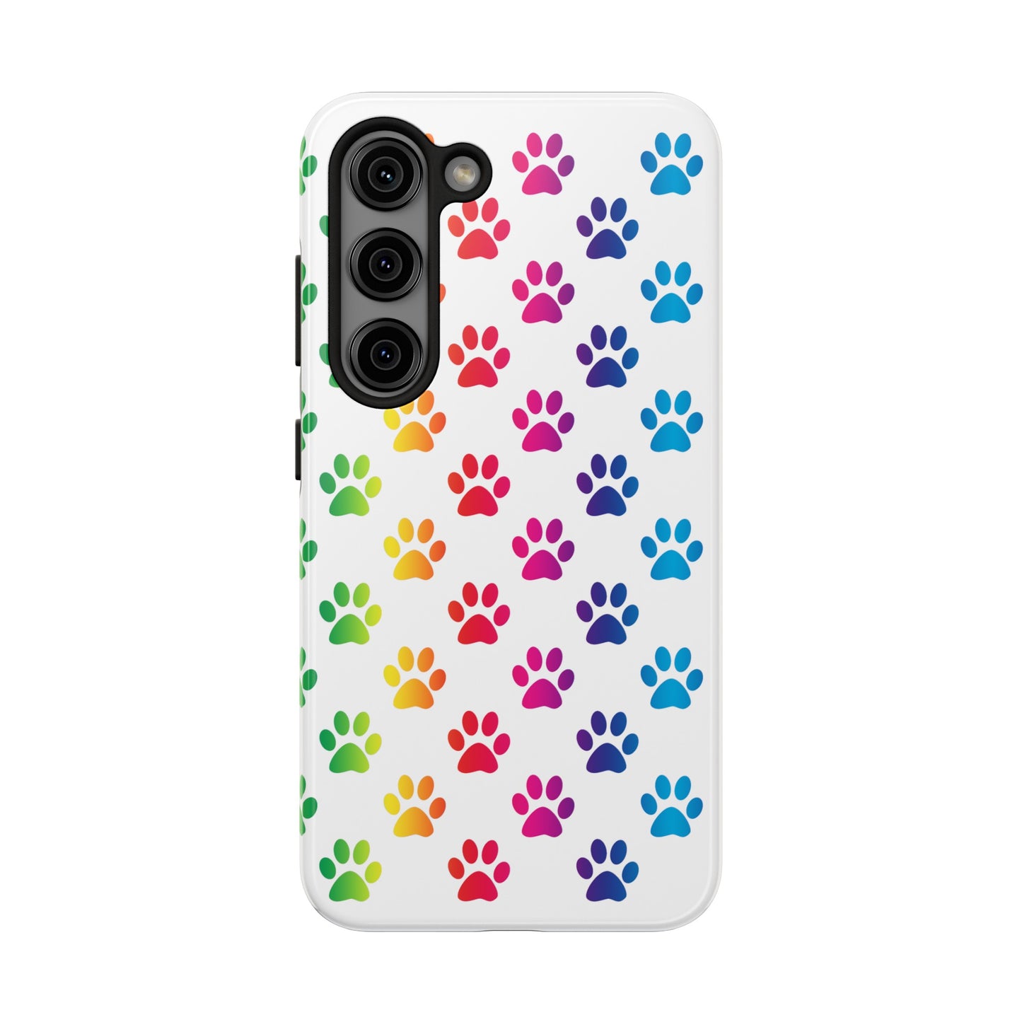 Rainbow Paw Print Pride Tough Phone Cases