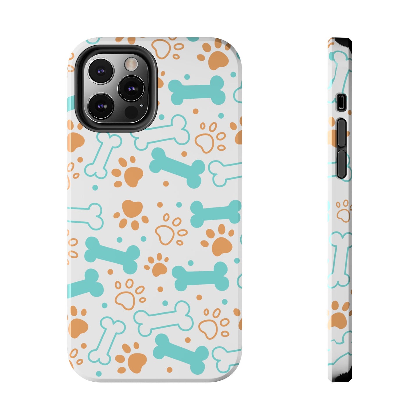 Dog Bones Paw Print Tough Phone Cases