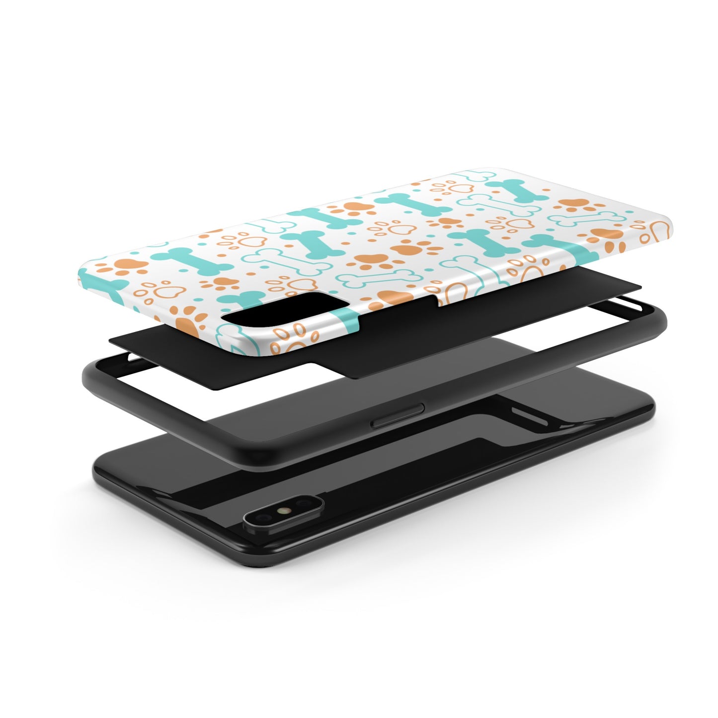 Dog Bones Paw Print Tough Phone Cases