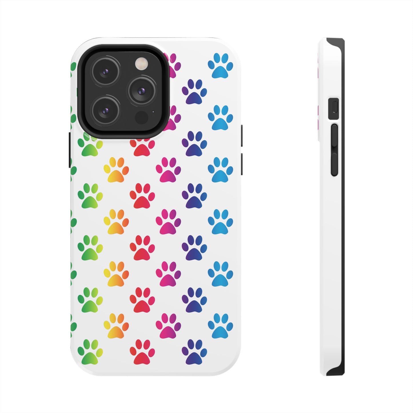 Rainbow Paw Print Pride Tough Phone Cases