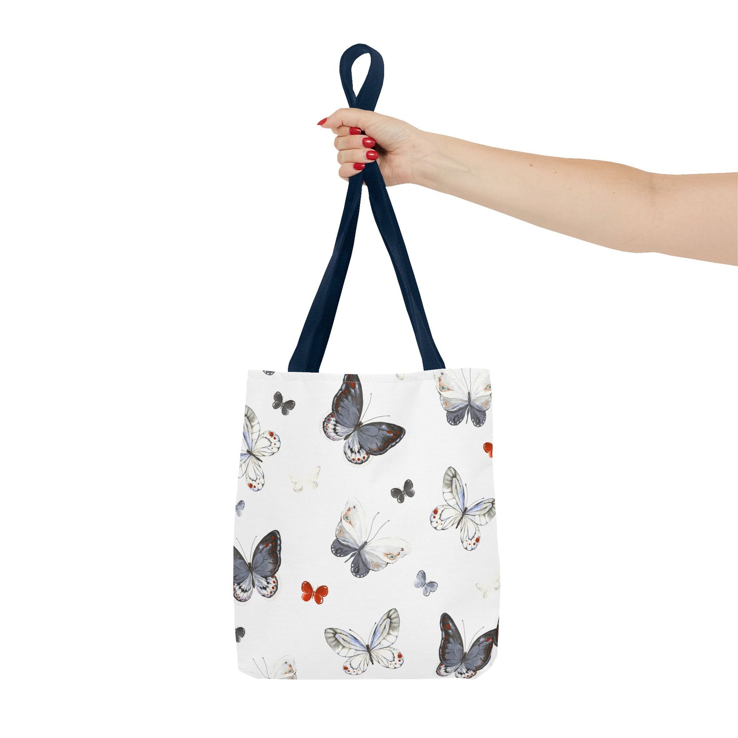 Butterfly Print Tote Bag - Stylish Shopping Bag, Eco-Friendly Carryall, Butterfly Lover Gift, Spring Accessories, Floral Design