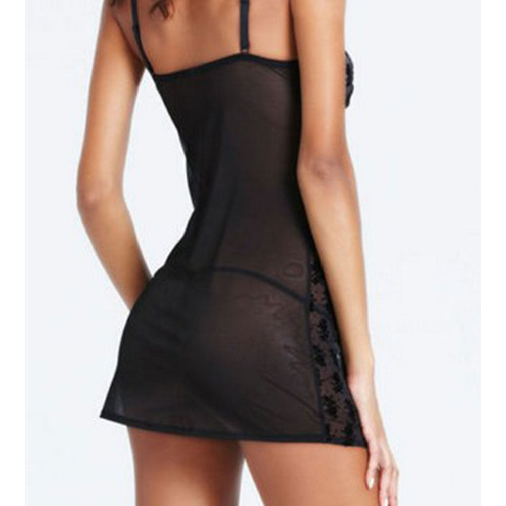 Women's Rose Pattern Lingerie Lace Temptation Lingerie