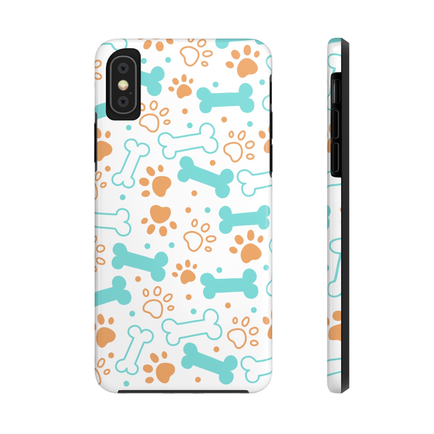 Dog Bones Paw Print Tough Phone Cases