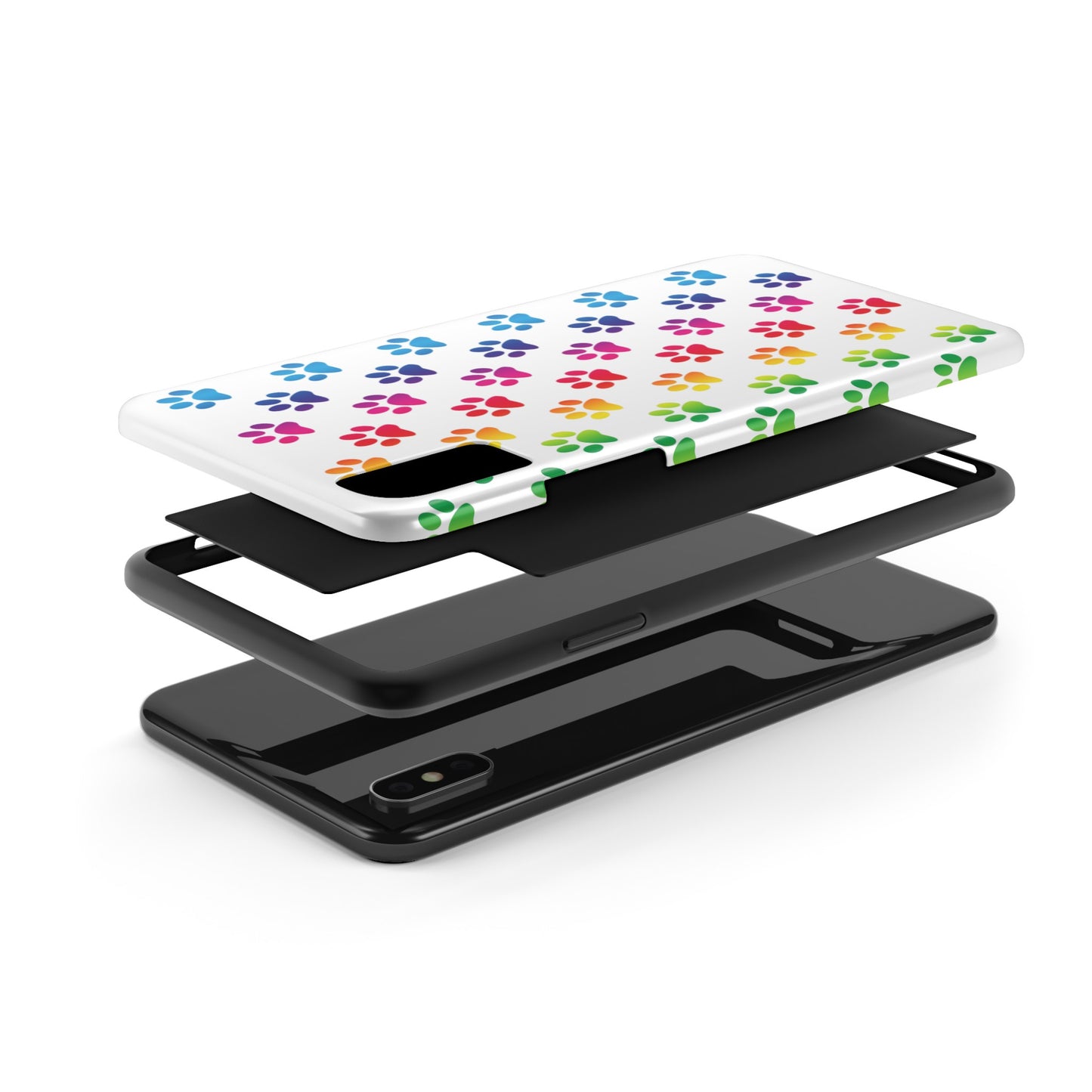 Rainbow Paw Print Pride Tough Phone Cases
