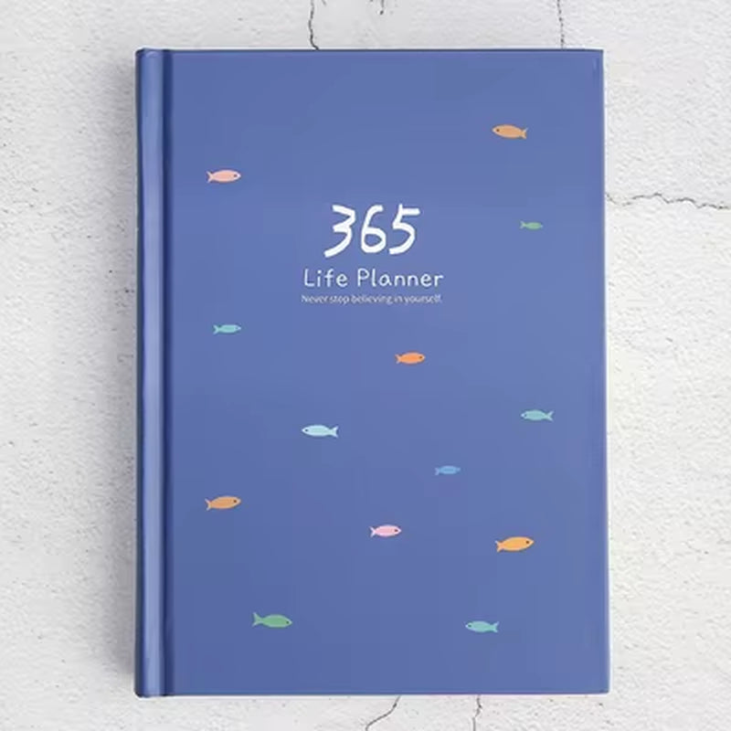 2025 Cute Solid Color Magnetic Buckle Design 365 Day Weekly Plan Diary Planner Notebooks A6 Journal School Supplies Stationery