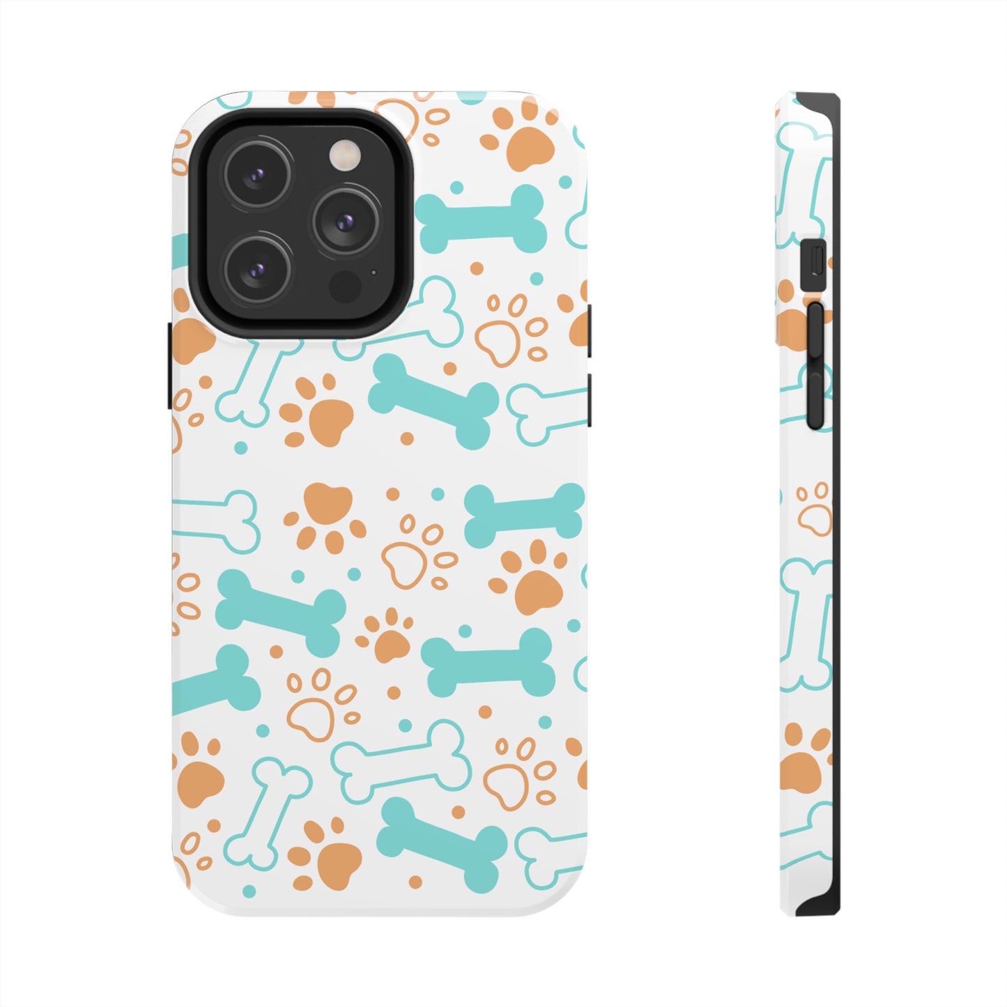 Dog Bones Paw Print Tough Phone Cases