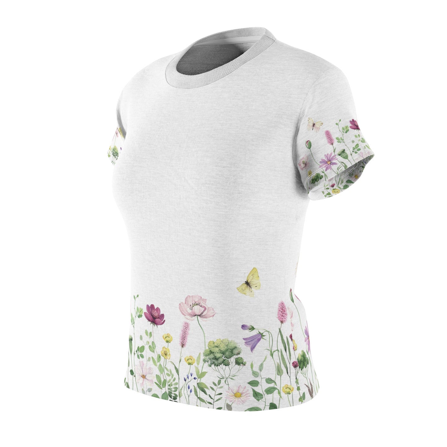 Floral Garden Tee - Nature-Inspired Women's Cut & Sew T-Shirt for Summer Days, Gift for Nature Lovers, Casual Wear, Eco-Friendly Comfort