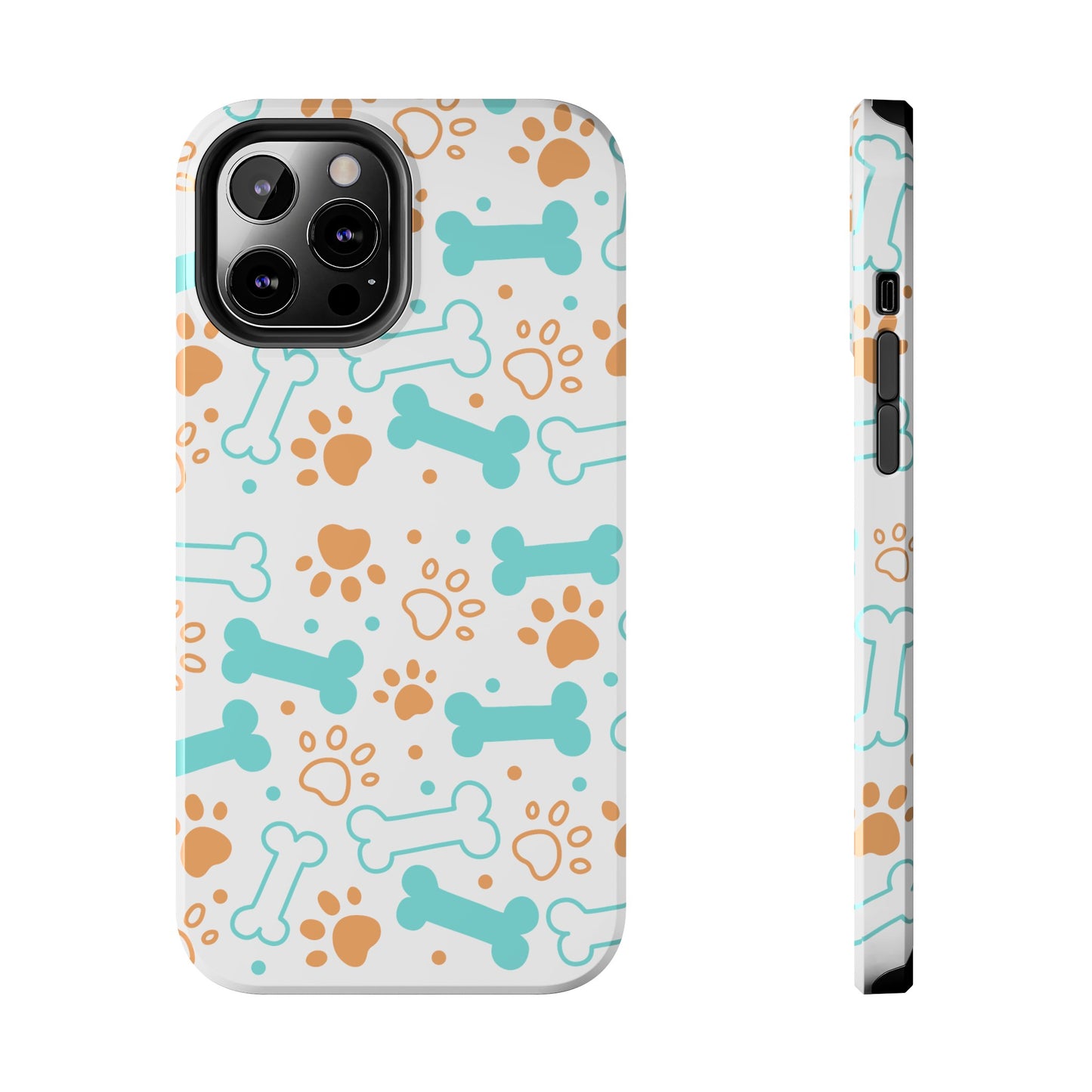 Dog Bones Paw Print Tough Phone Cases