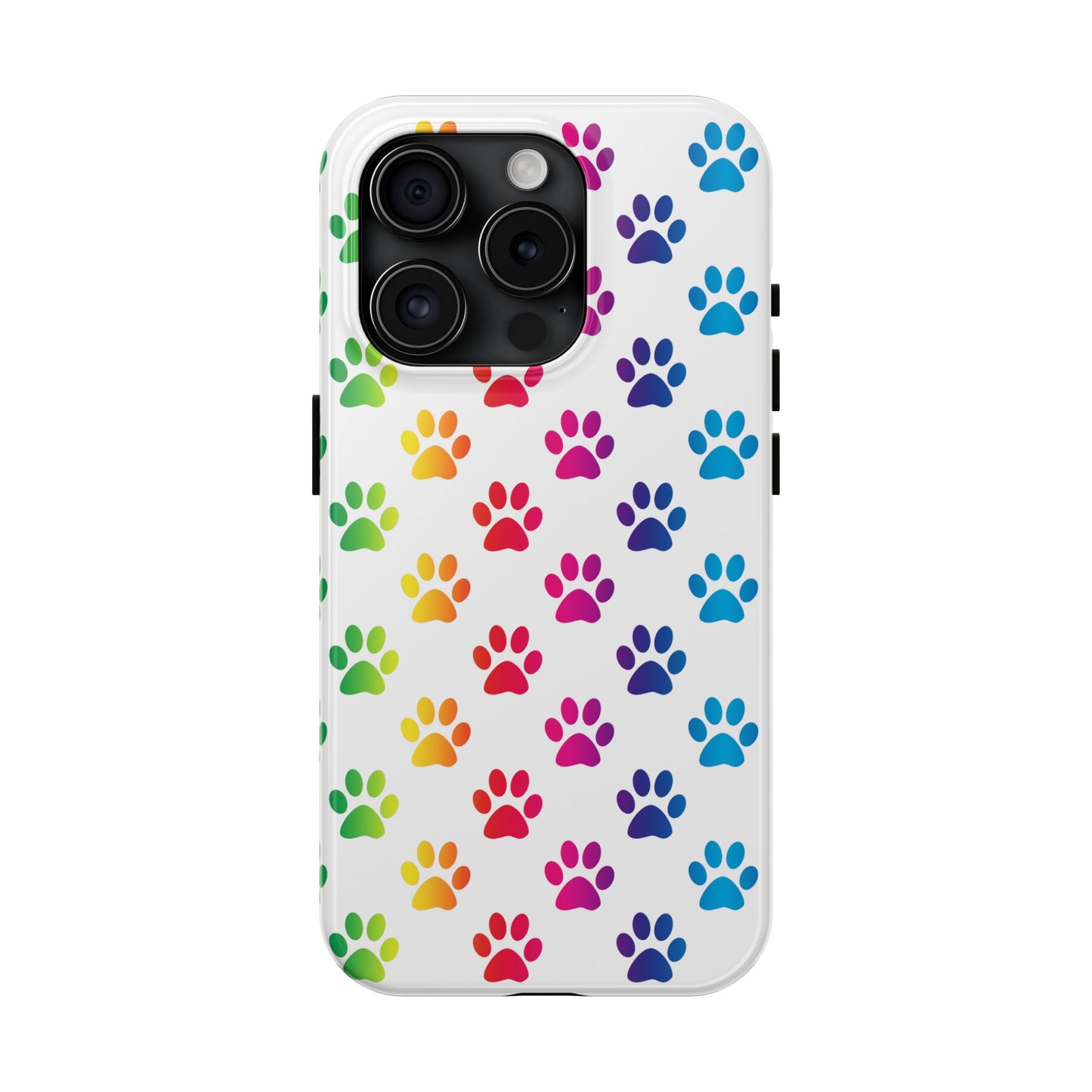 Rainbow Paw Print Pride Tough Phone Cases