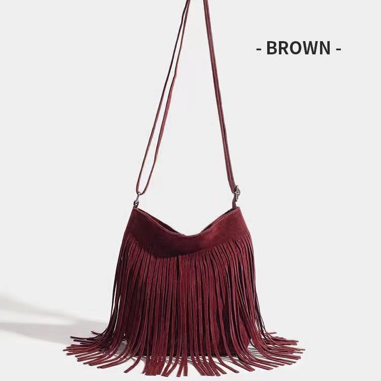 Handbag Artistic Tassel Simple And Popular Shoulder Bag