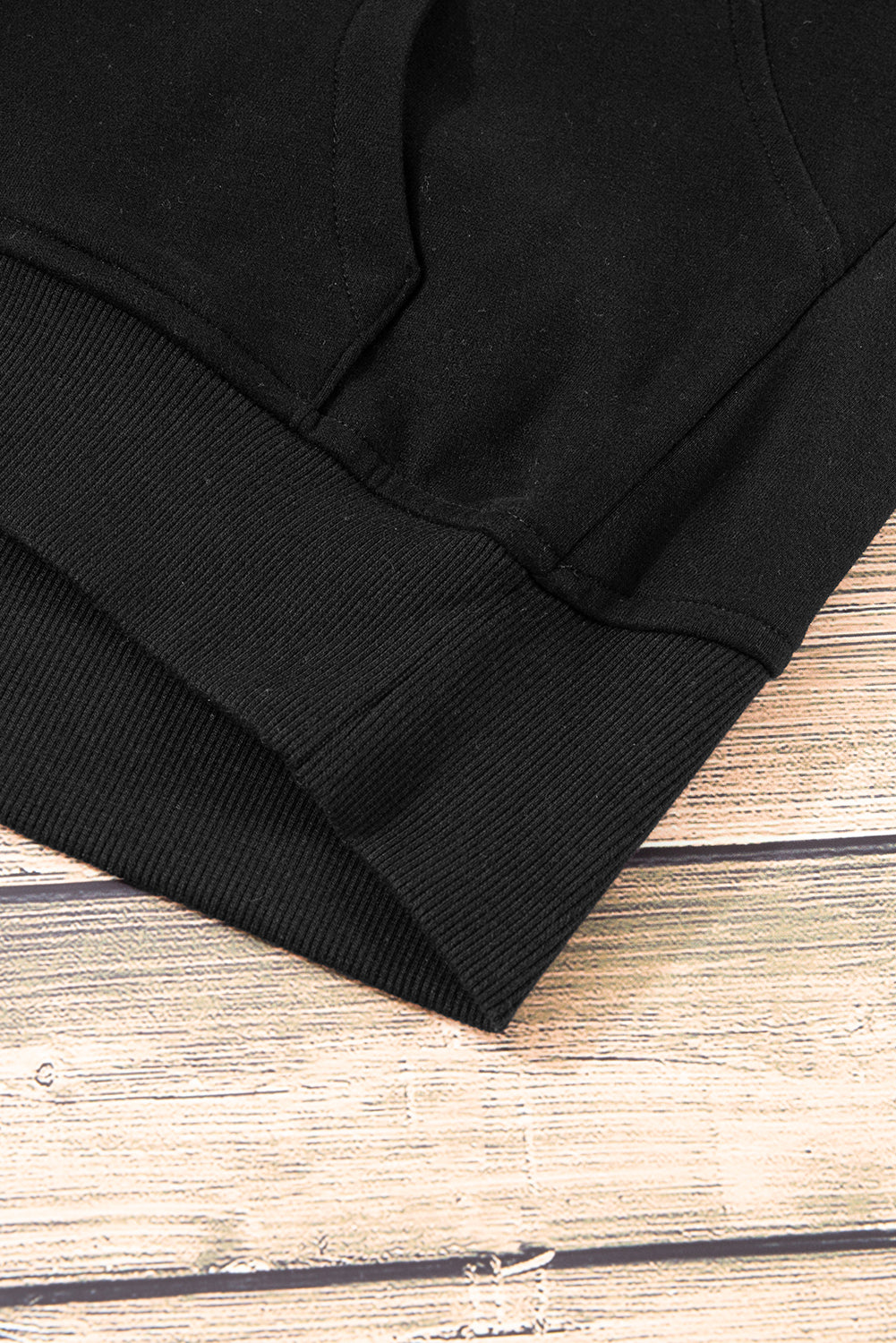 Green Fleece Lined Zip Up Stand Collar Thumbhole Sleeve Sweatshirt