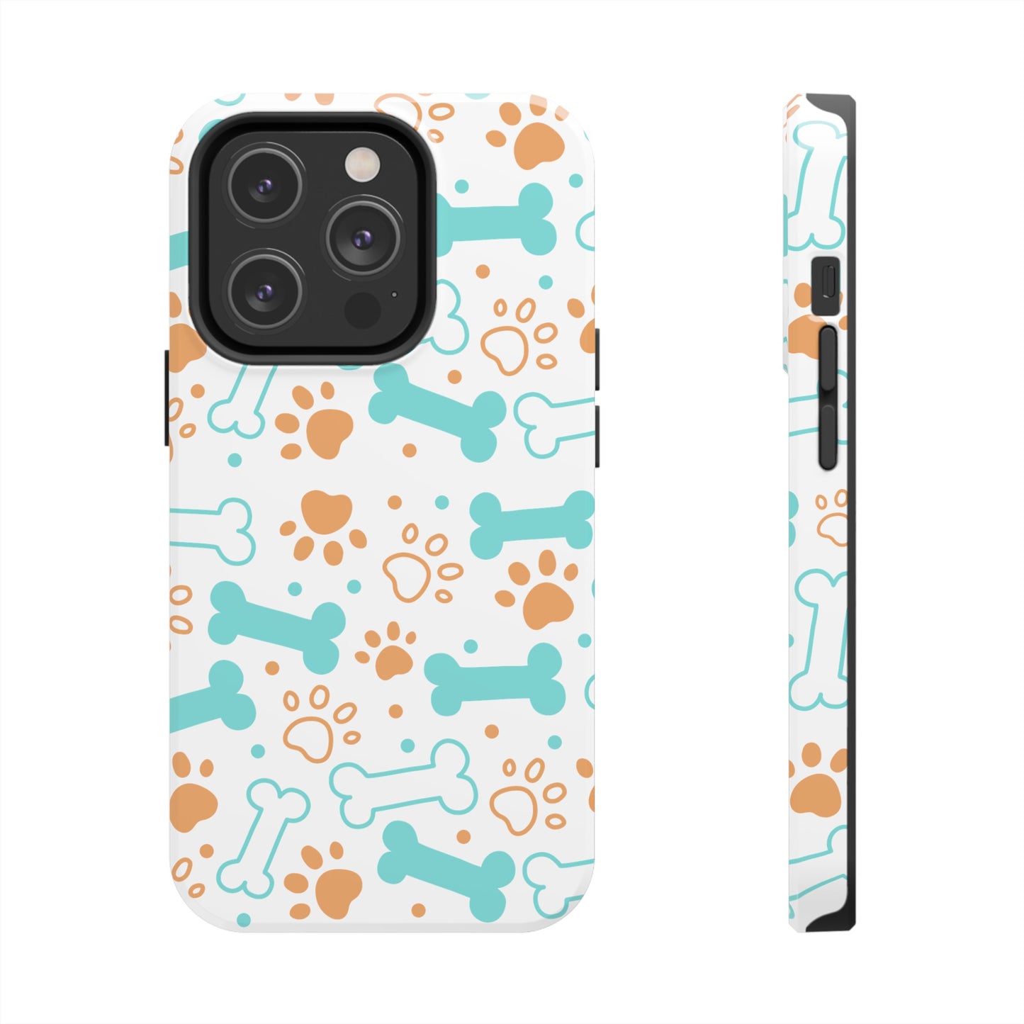 Dog Bones Paw Print Tough Phone Cases