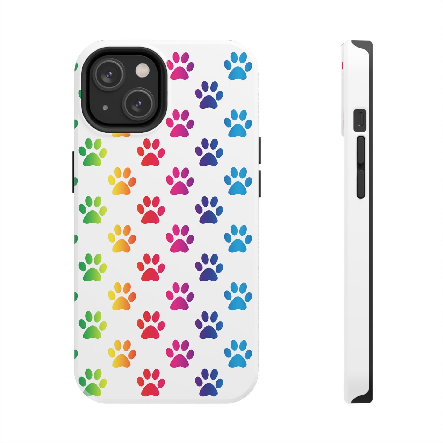 Rainbow Paw Print Pride Tough Phone Cases