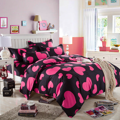 Comforter set Hearts Flamingos Flowers Mustache