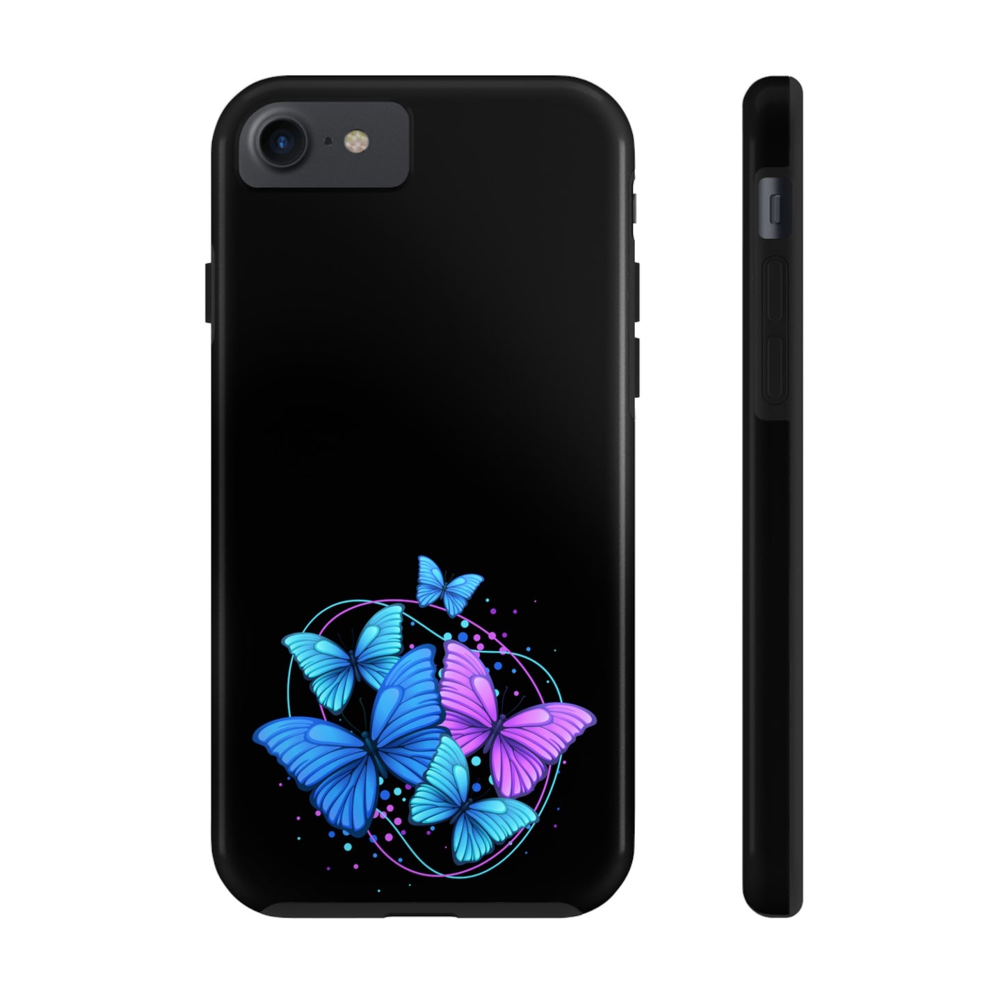 Butterflies Blue Purple Tough Phone Cases