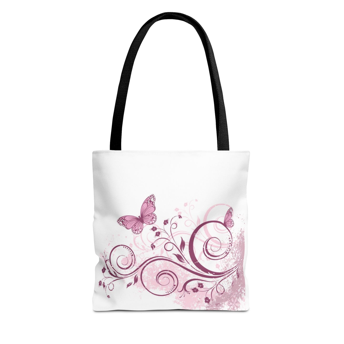 Elegant Floral Butterfly Tote Bag, Stylish Eco-Friendly Bag, Perfect for Shopping, Gifts, Beach, Spring Fashion