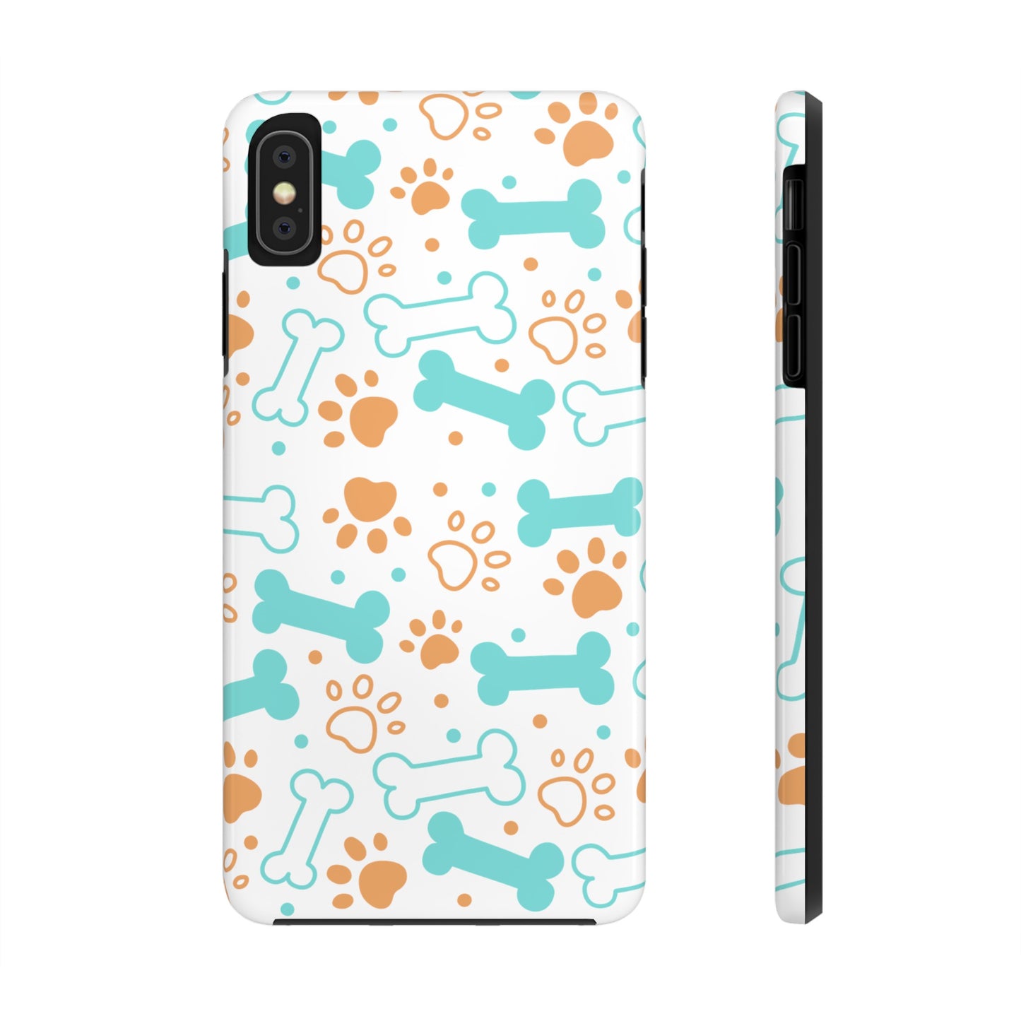 Dog Bones Paw Print Tough Phone Cases