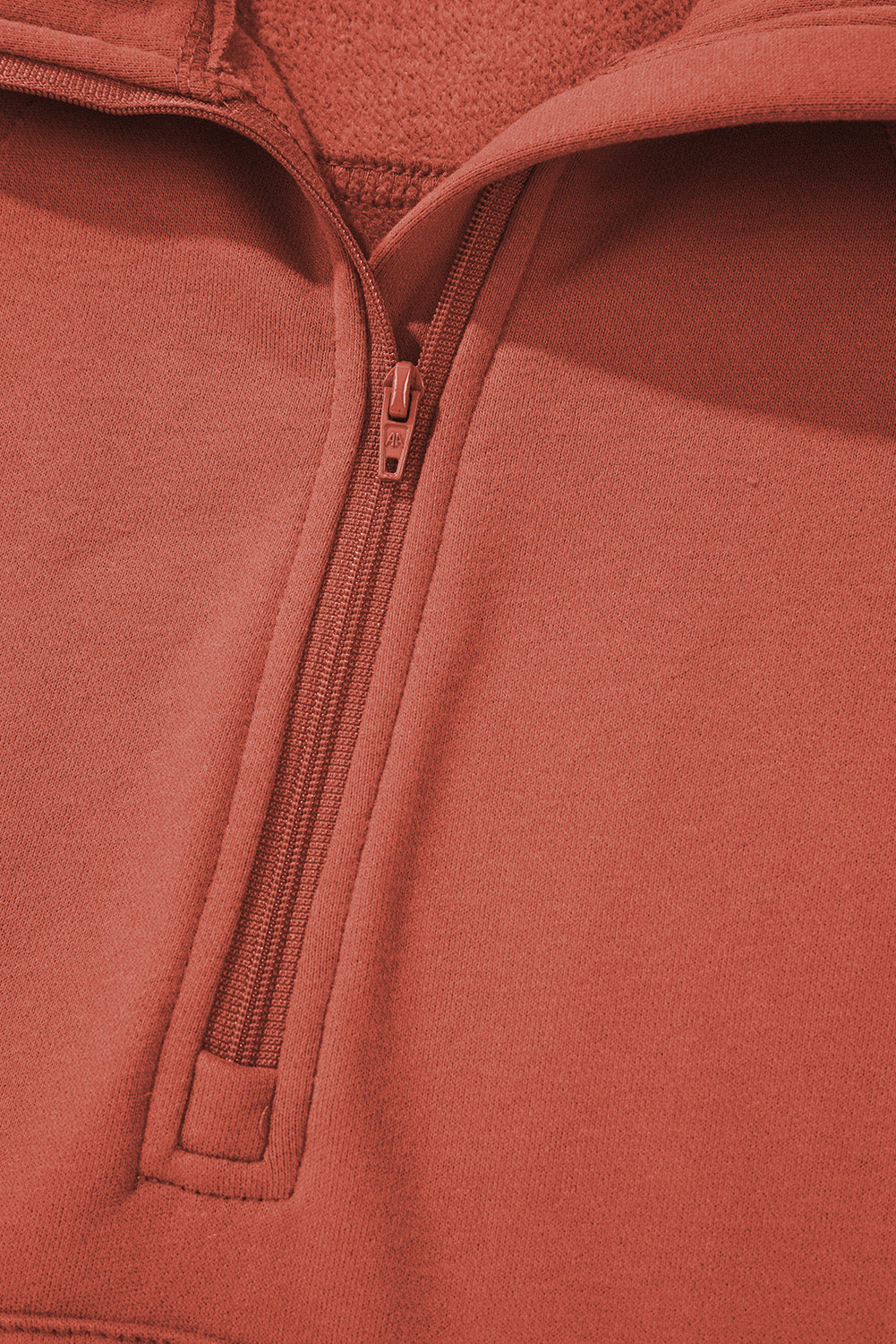 Green Fleece Lined Zip Up Stand Collar Thumbhole Sleeve Sweatshirt