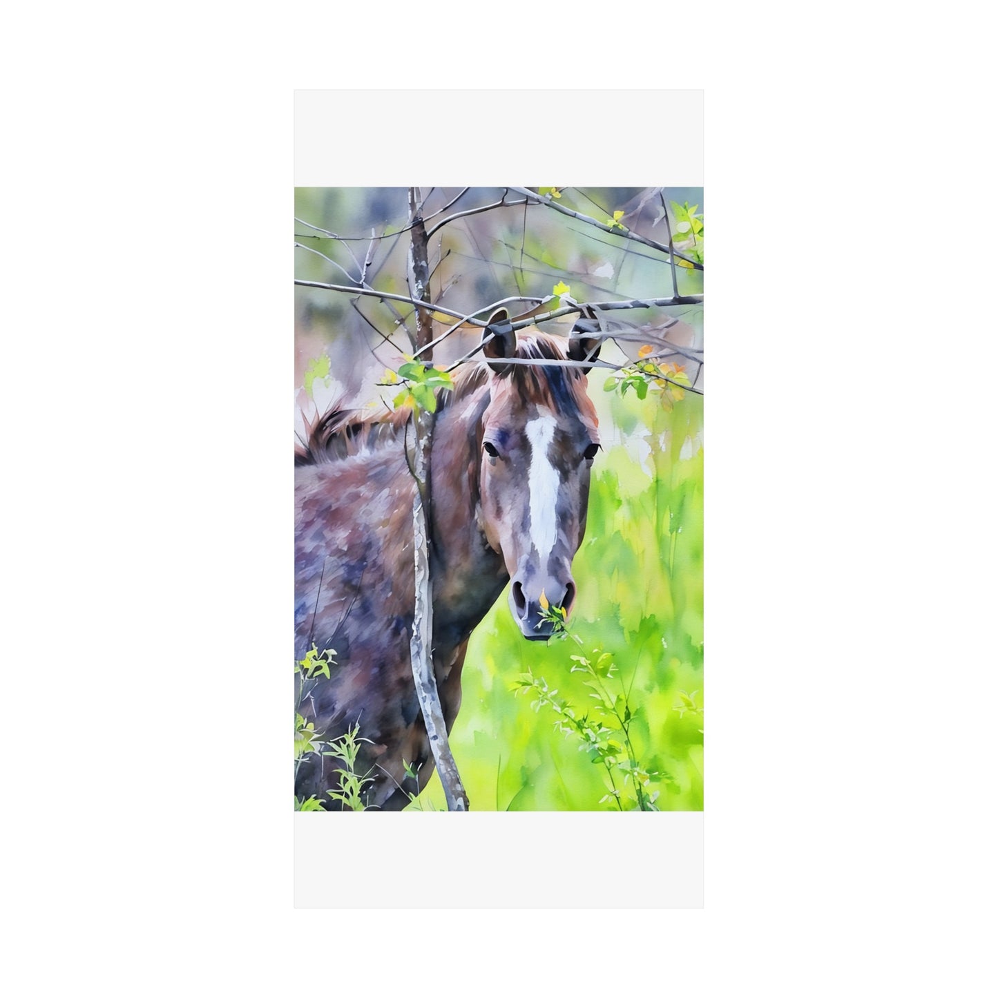 Matte Vertical Posters Horse in field