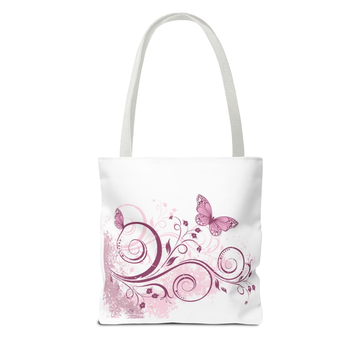 Elegant Floral Butterfly Tote Bag, Stylish Eco-Friendly Bag, Perfect for Shopping, Gifts, Beach, Spring Fashion