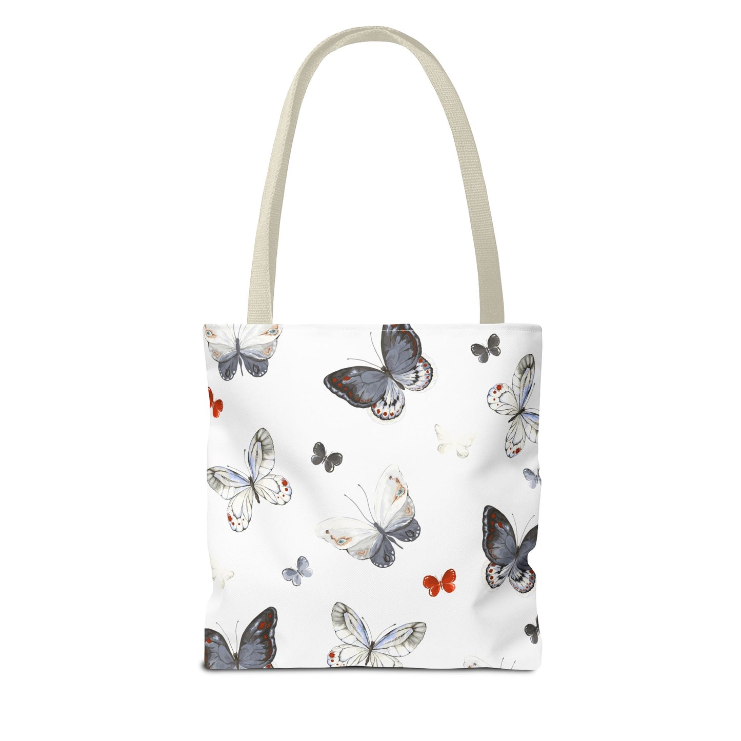 Butterfly Print Tote Bag - Stylish Shopping Bag, Eco-Friendly Carryall, Butterfly Lover Gift, Spring Accessories, Floral Design