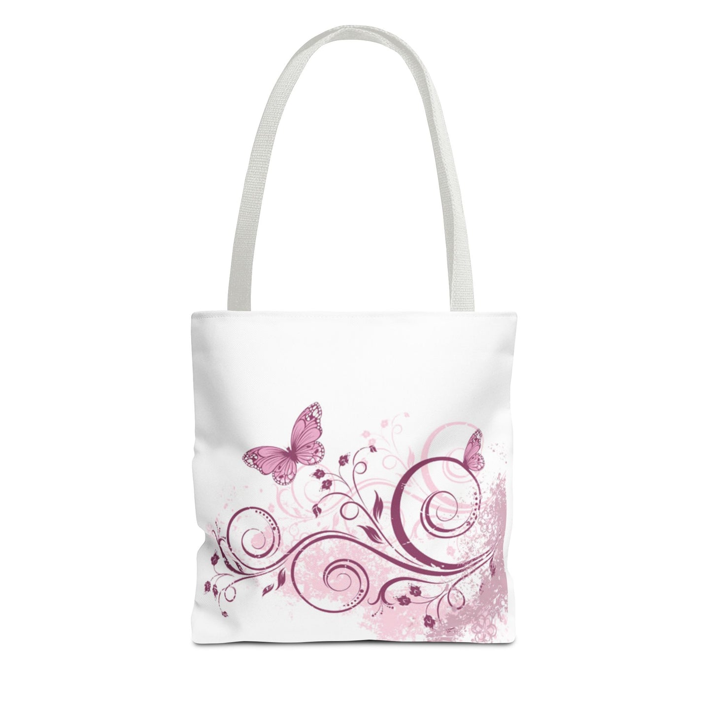 Elegant Floral Butterfly Tote Bag, Stylish Eco-Friendly Bag, Perfect for Shopping, Gifts, Beach, Spring Fashion
