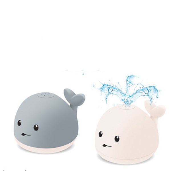 Toys Baby Cute Cartoon Whale Floating Spraying Water Bath Light Music LED Baby
