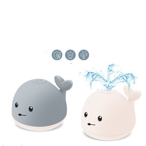 Toys Baby Cute Cartoon Whale Floating Spraying Water Bath Light Music LED Baby