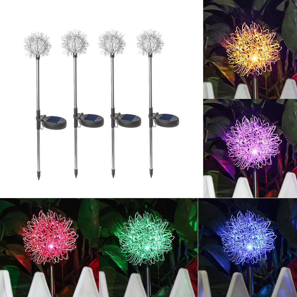 Solar Light Solar Dandelion Plug In Light Garden Decoration LED Light Outdoor