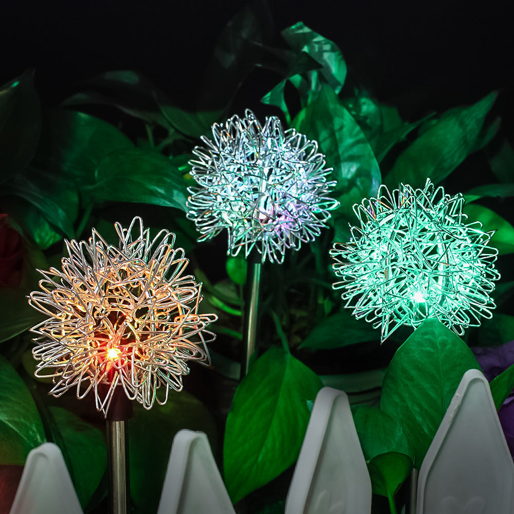 Solar Light Solar Dandelion Plug In Light Garden Decoration LED Light Outdoor