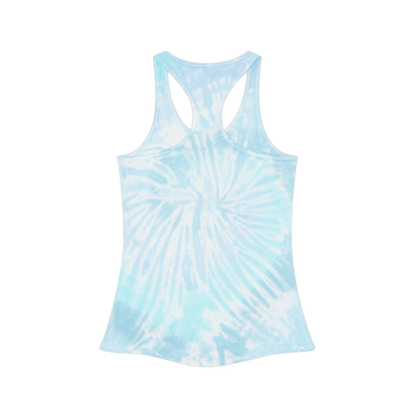 Pontoons and High Noons Tie Dye Racerback Tank Top - Chill Summer Vibe for Outdoor Fun