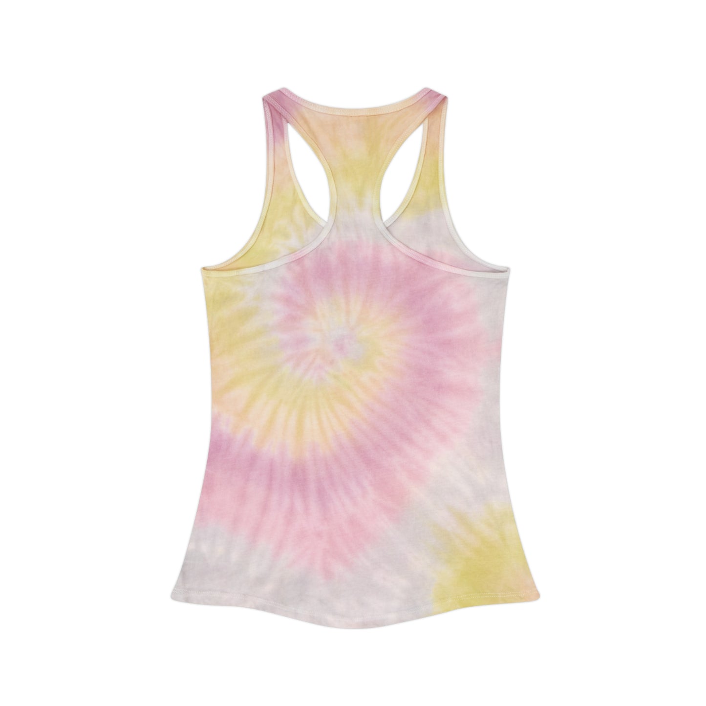 Pontoons and High Noons Tie Dye Racerback Tank Top - Chill Summer Vibe for Outdoor Fun