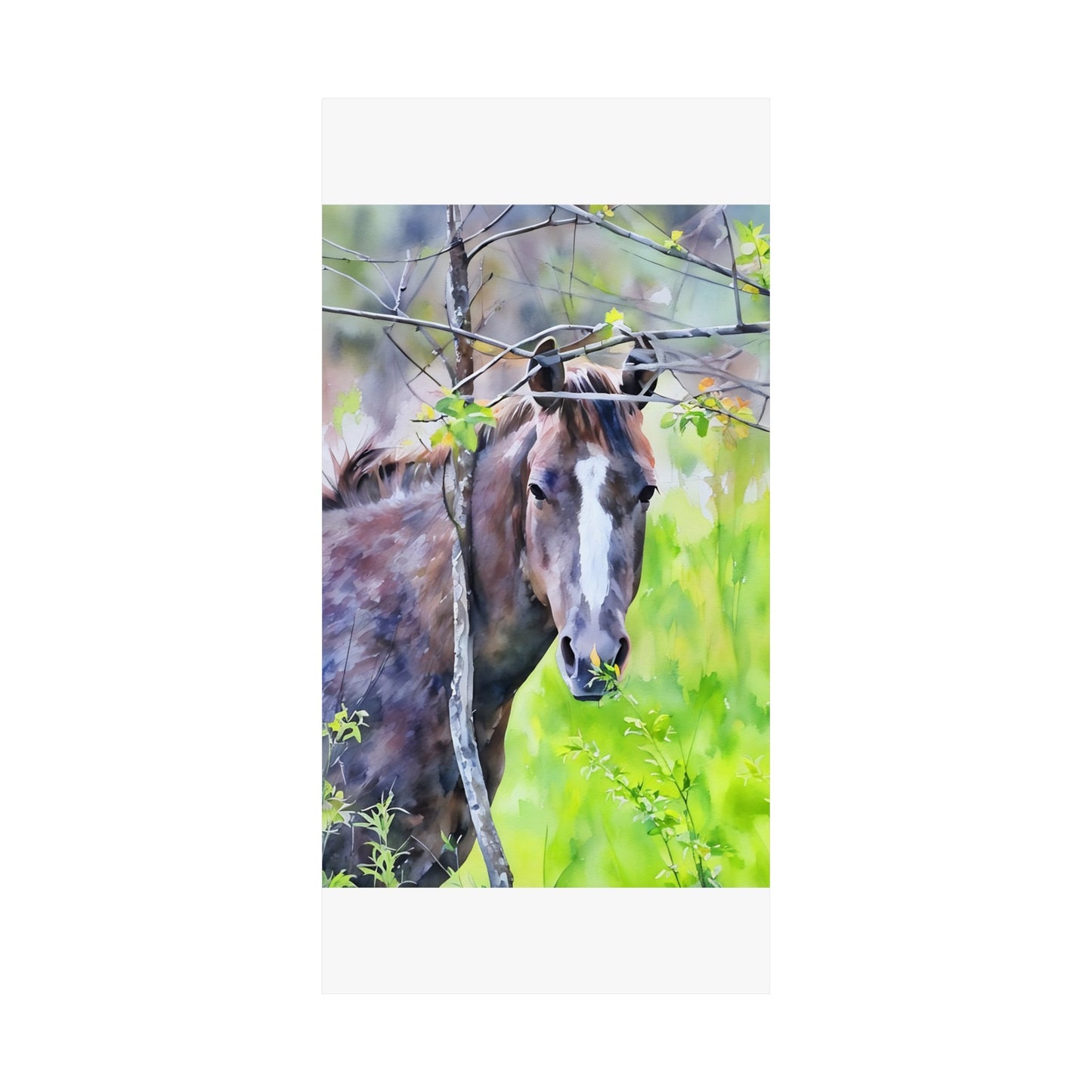 Matte Vertical Posters Horse in field