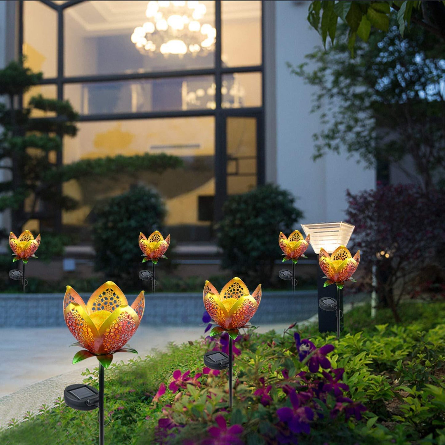 Solar lawn light flower outdoor