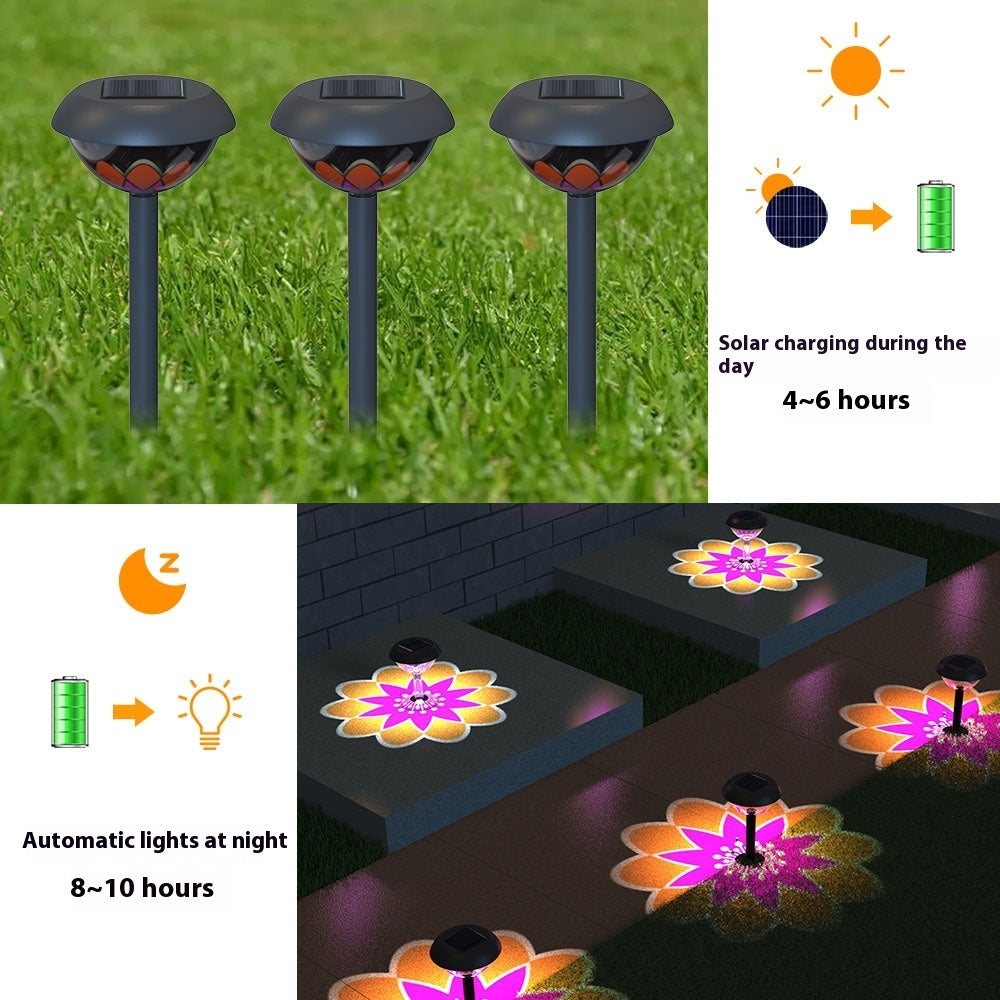 Solar Outdoor Waterproof Garden Courtyard Energy Projection Lamp