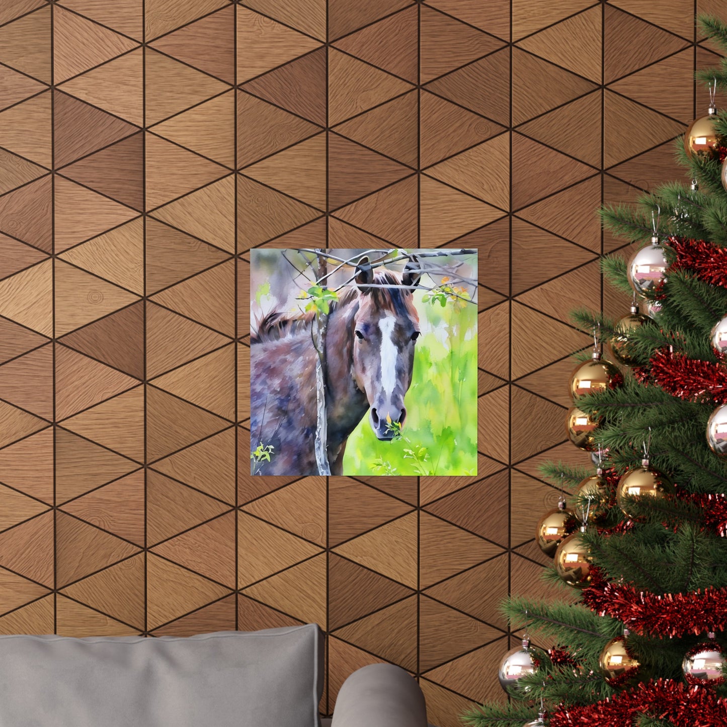 Matte Vertical Posters Horse in field