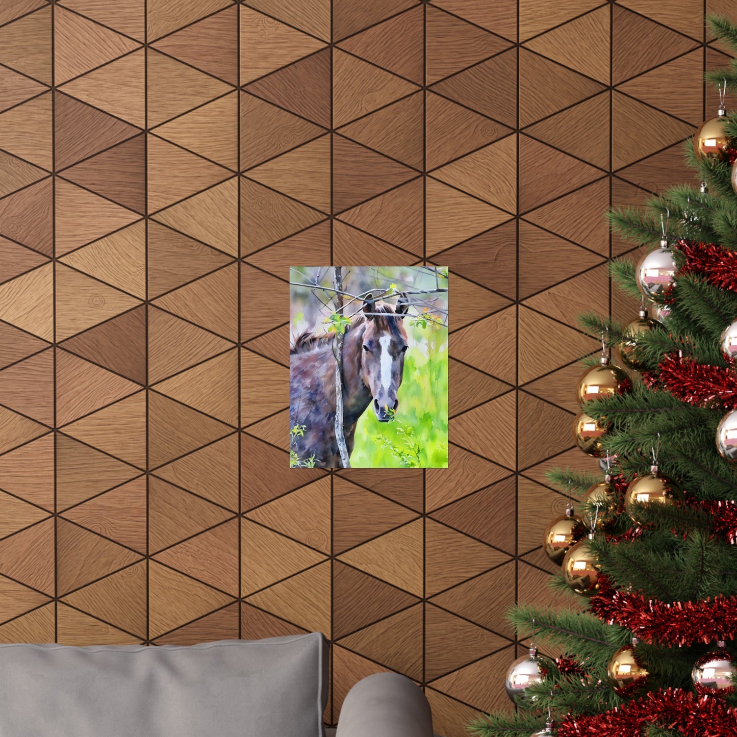 Matte Vertical Posters Horse in field