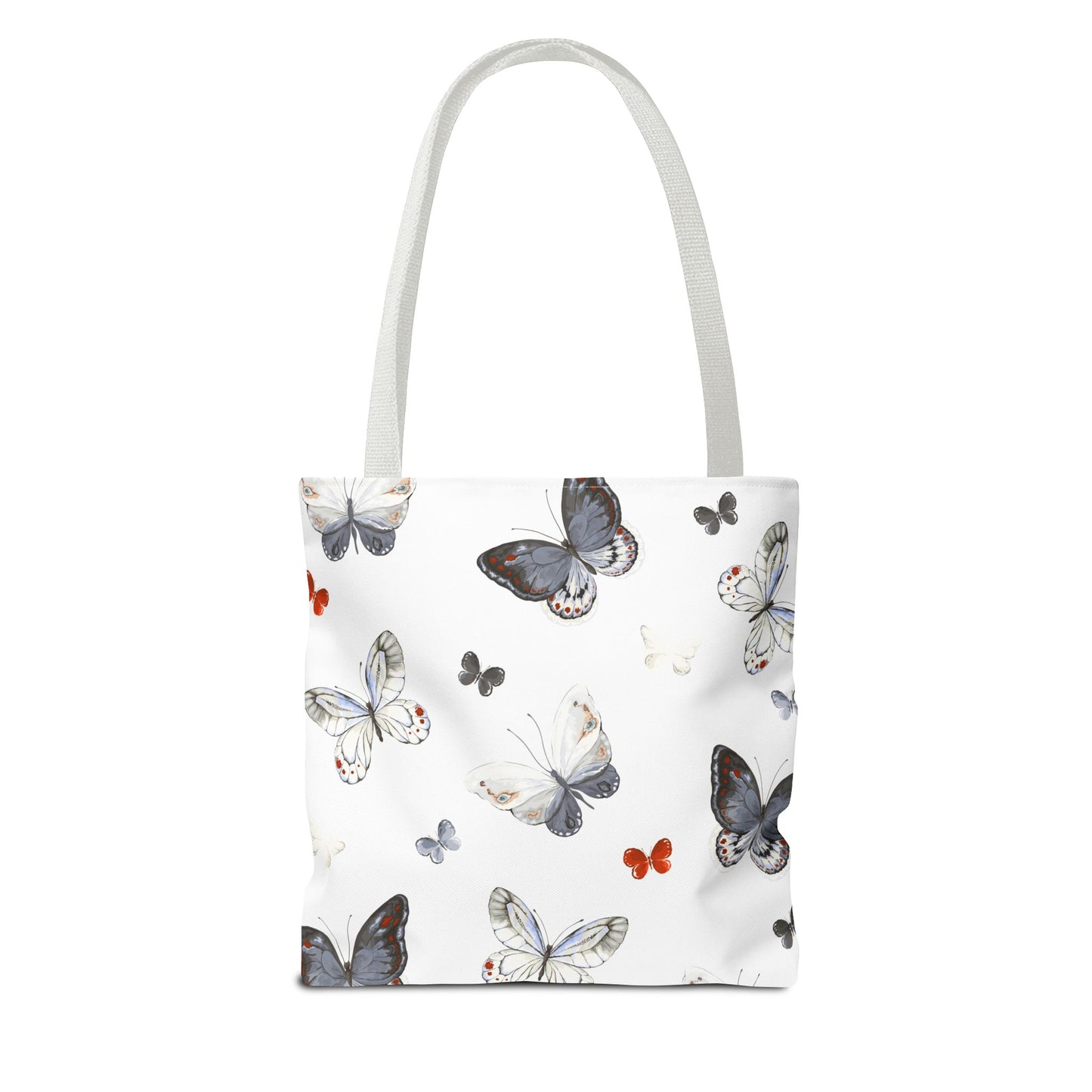 Butterfly Print Tote Bag - Stylish Shopping Bag, Eco-Friendly Carryall, Butterfly Lover Gift, Spring Accessories, Floral Design
