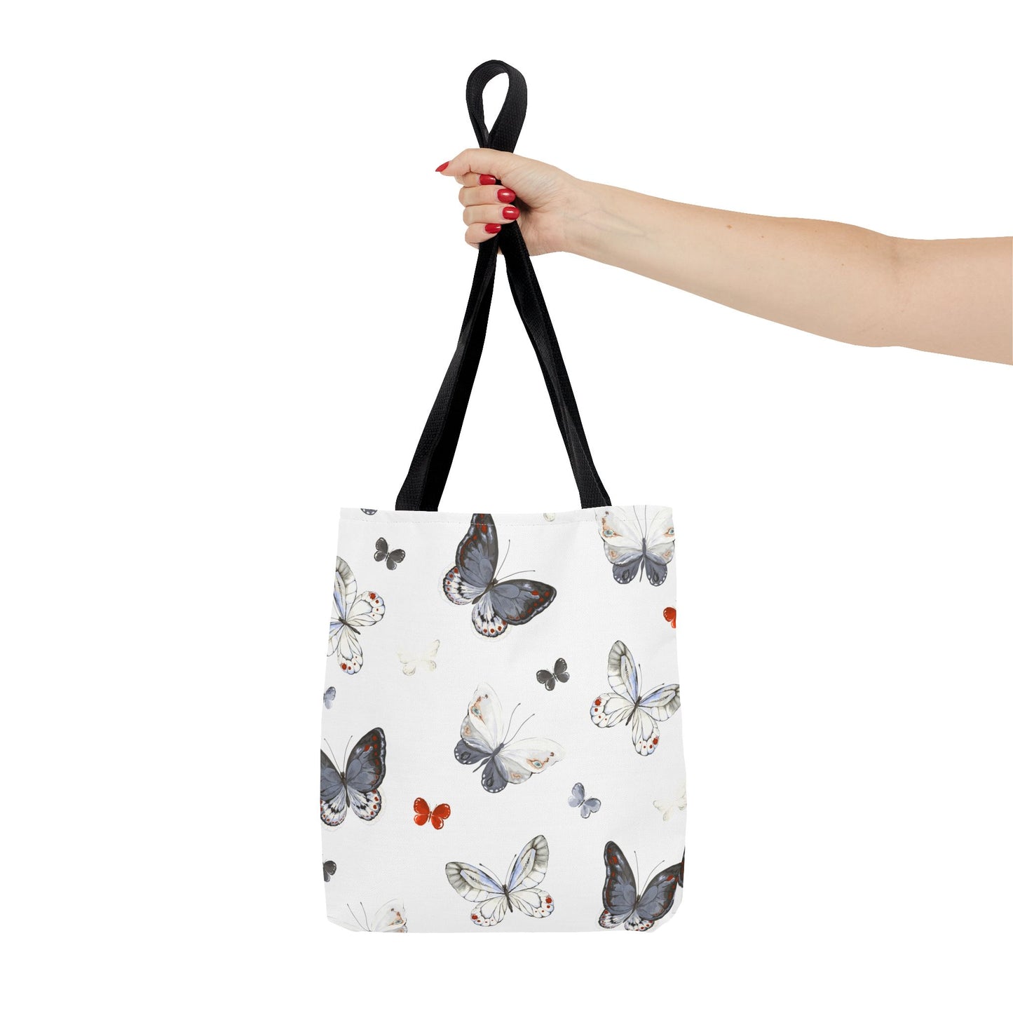 Butterfly Print Tote Bag - Stylish Shopping Bag, Eco-Friendly Carryall, Butterfly Lover Gift, Spring Accessories, Floral Design
