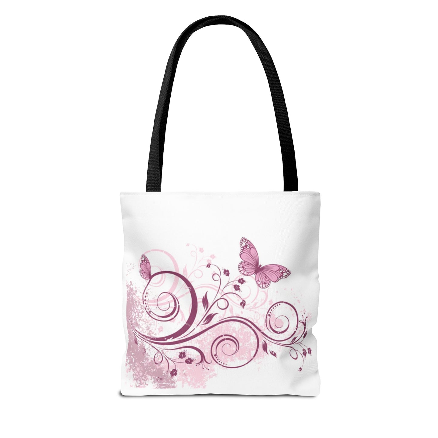 Elegant Floral Butterfly Tote Bag, Stylish Eco-Friendly Bag, Perfect for Shopping, Gifts, Beach, Spring Fashion