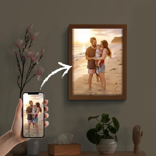 Photo Personalized Light Painting Custom  Painting Led Glowing  Frame Art Light Decoration Christmas