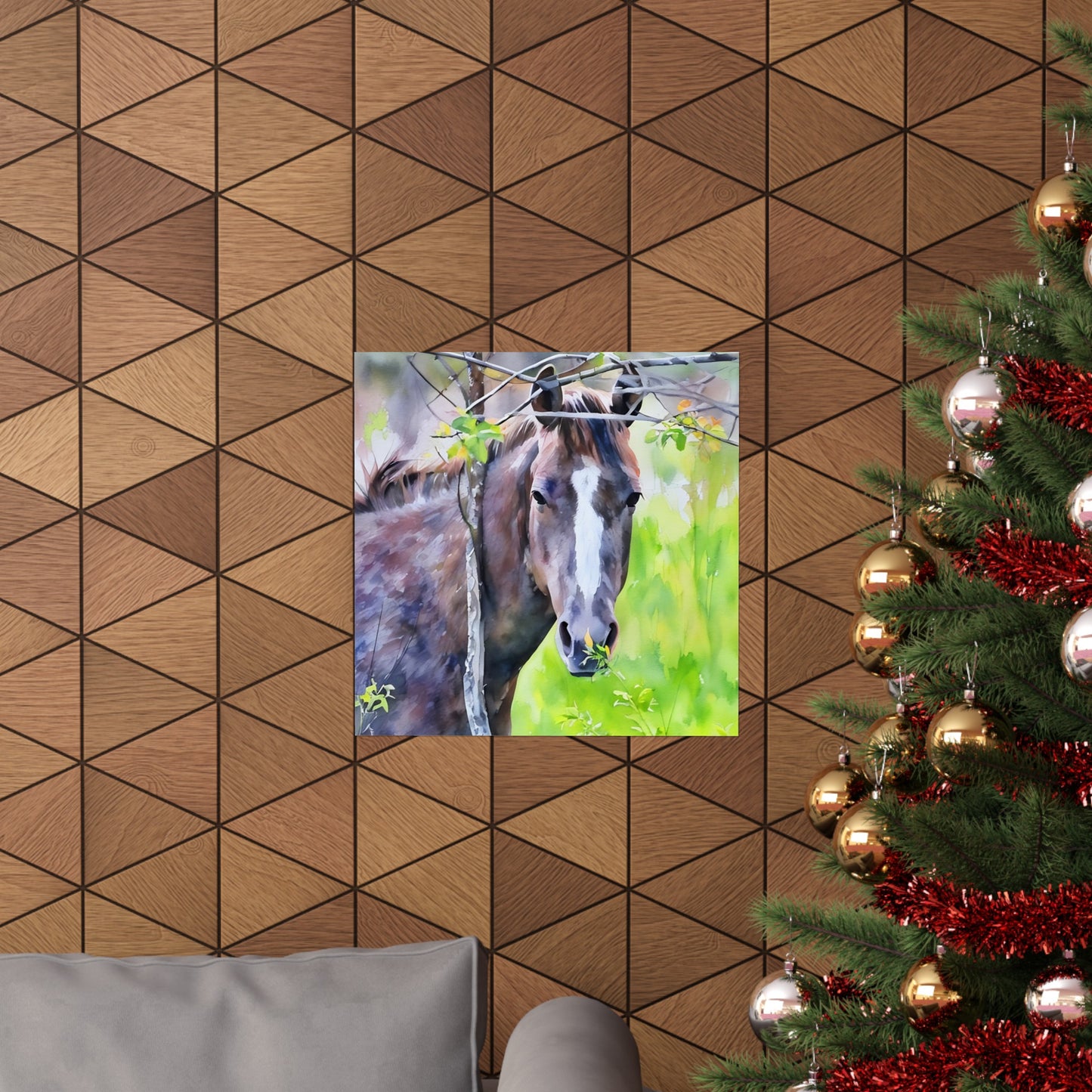 Matte Vertical Posters Horse in field