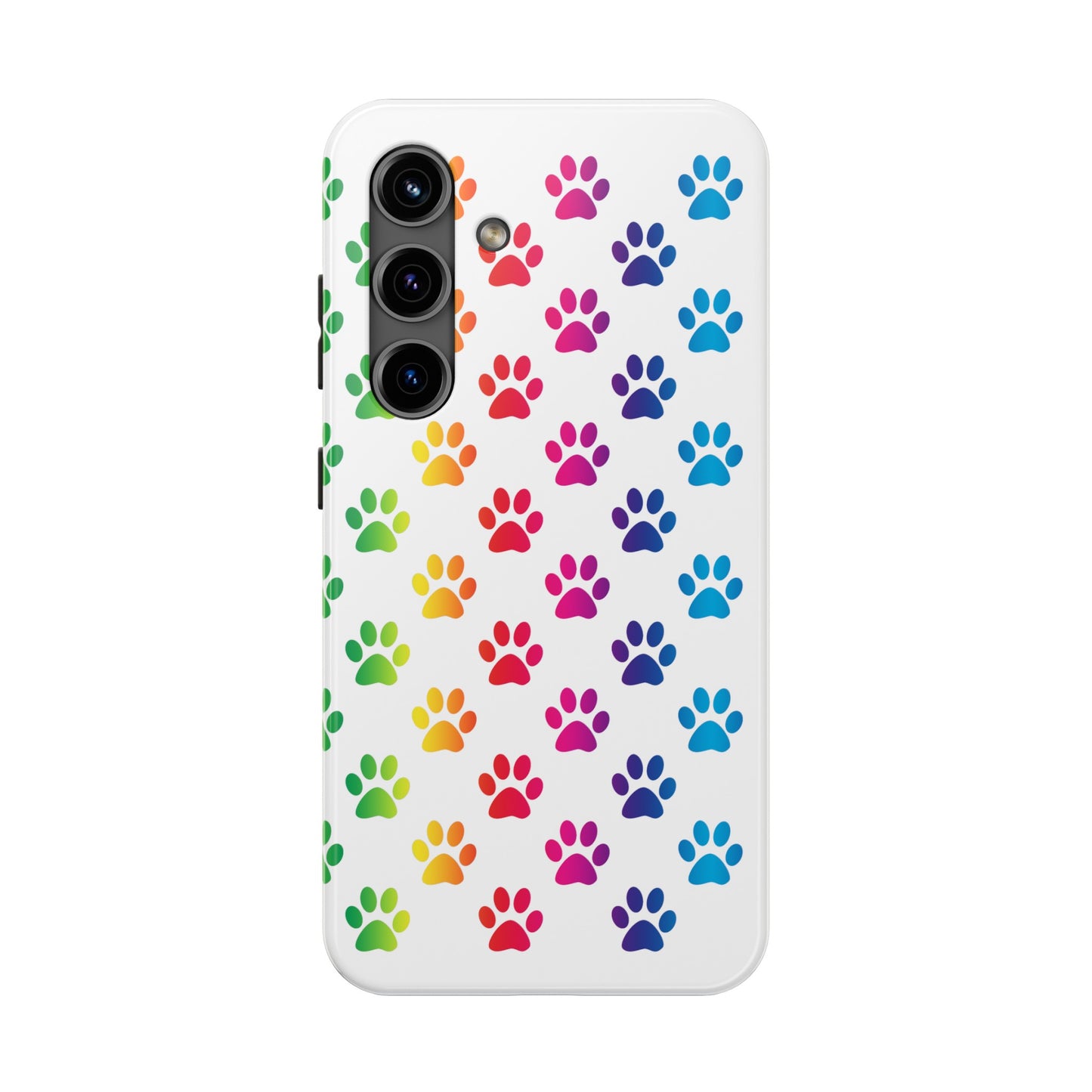 Rainbow Paw Print Pride Tough Phone Cases