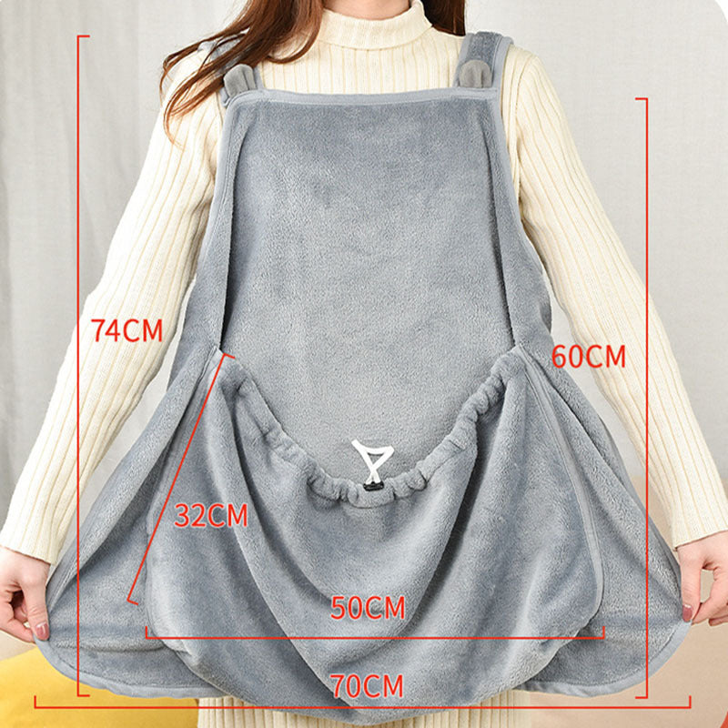 Cat Pouch Clothes Pets Apron Non-stick Anti-grab Soft Plush Camisole Pinafore For Pets