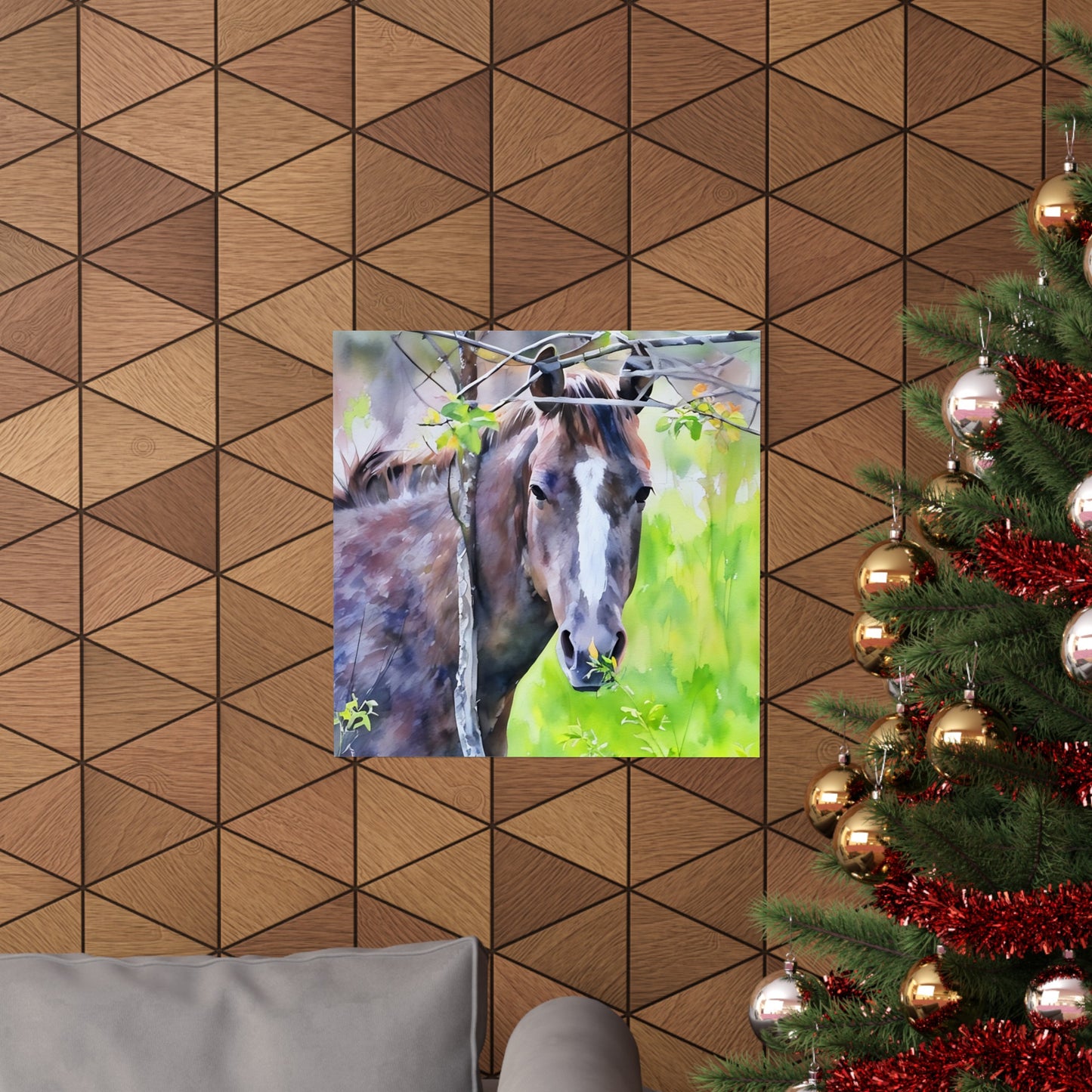 Matte Vertical Posters Horse in field