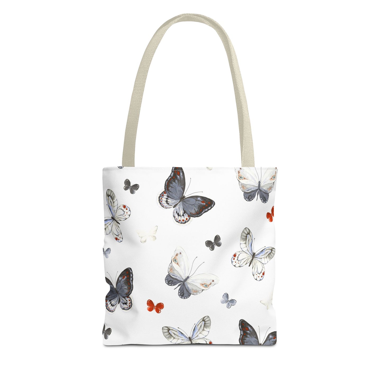 Butterfly Print Tote Bag - Stylish Shopping Bag, Eco-Friendly Carryall, Butterfly Lover Gift, Spring Accessories, Floral Design